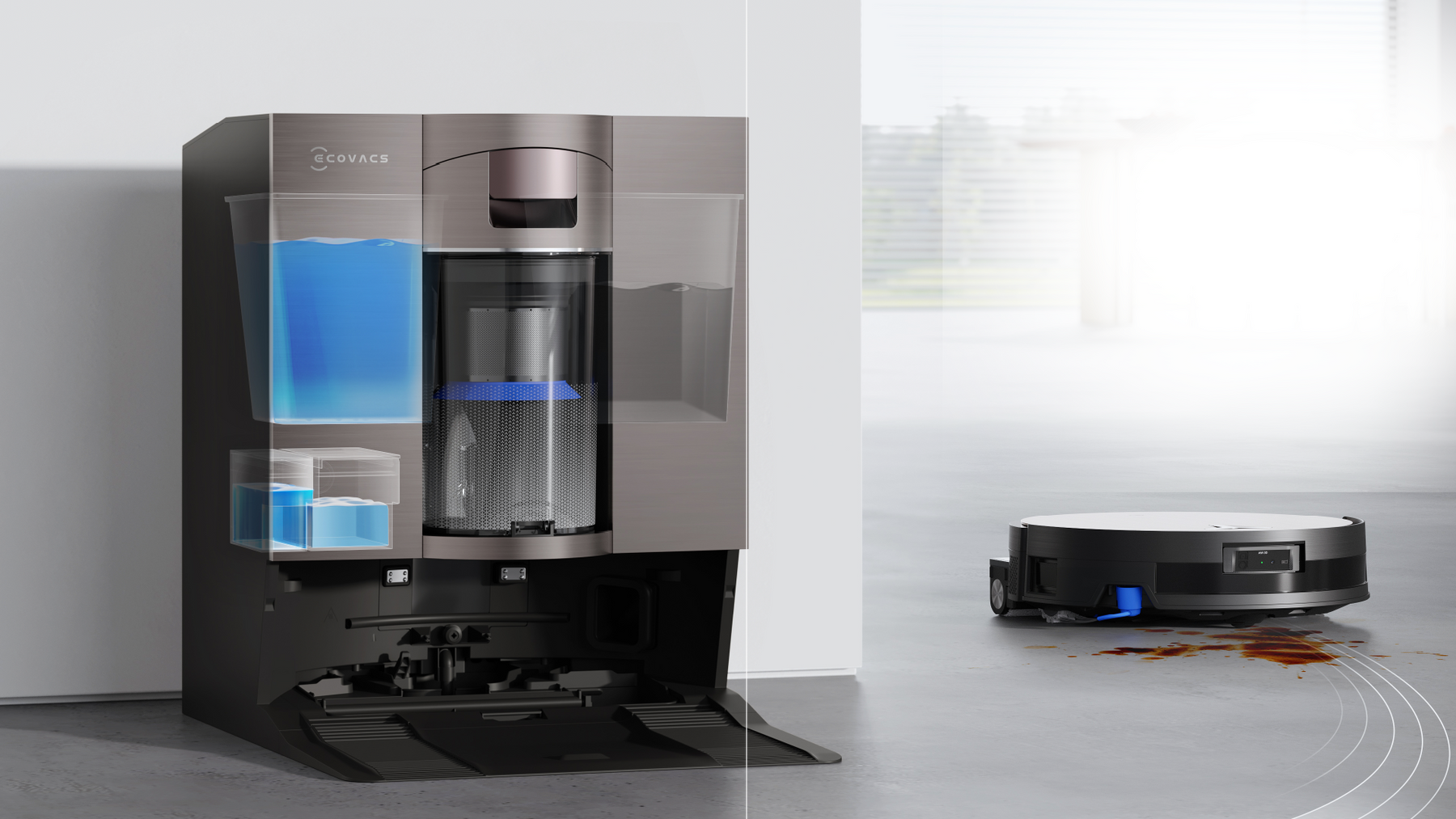 שואב רובוטי ECOVACS DEEBOT X11 OmniCyclone צבע ברונזה מטאלית *3 שנות אחריות