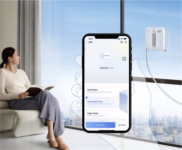 שליטה עם אפליקציית ECOVACS HOME