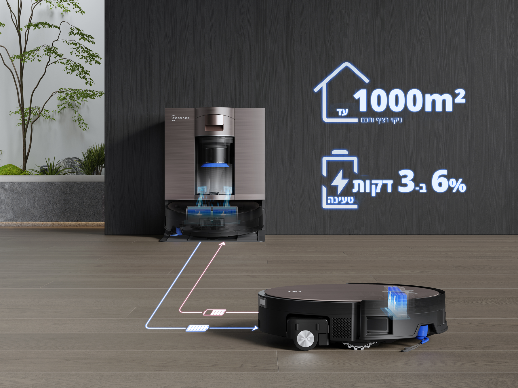 שואב רובוטי ECOVACS DEEBOT X11 OmniCyclone