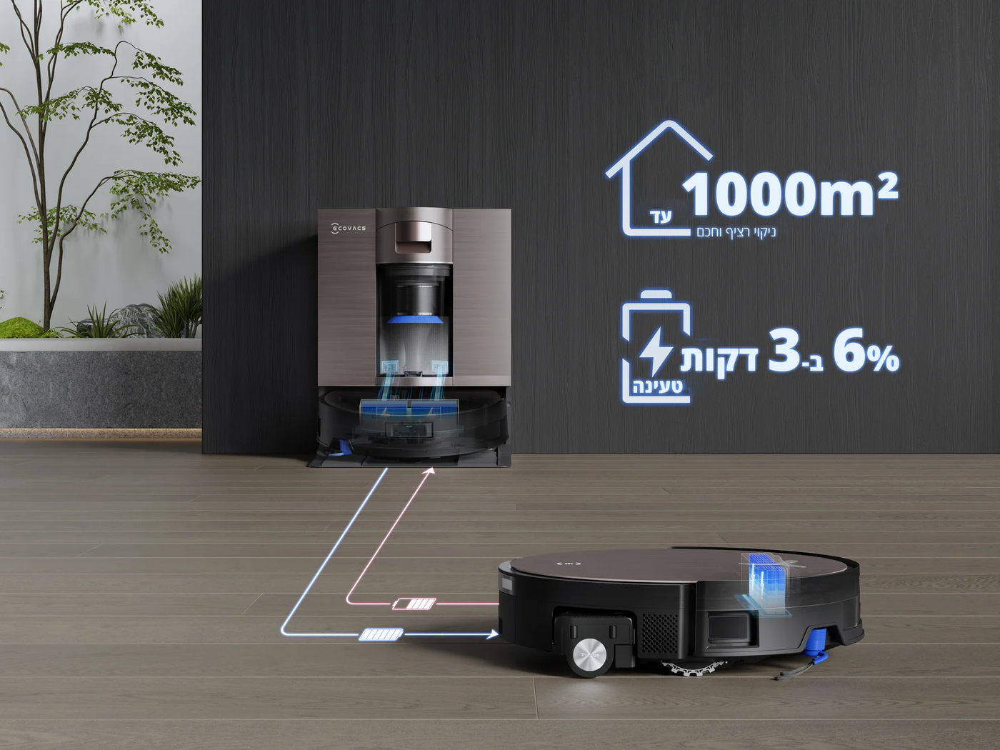 סוללה עוצמתית עם טכנולוגיית טעינה מהירה PowerBoost
