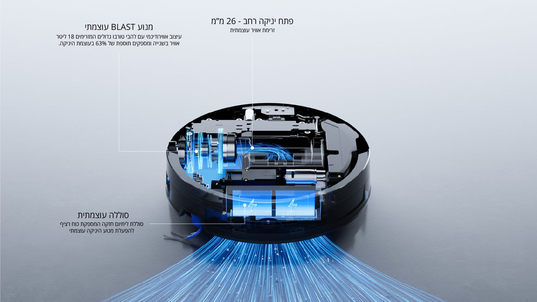 שואב רובוטי ECOVACS DEEBOT X11 OmniCyclone צבע ברונזה מטאלית *3 שנות אחריות