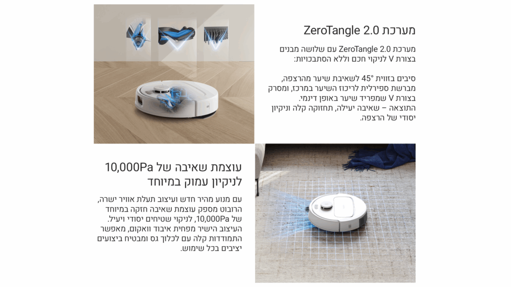 שואב שוטף רובוטי ECOVACS DEEBOT N20E לבן
